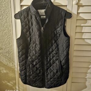 Women's Black Quilted Vest